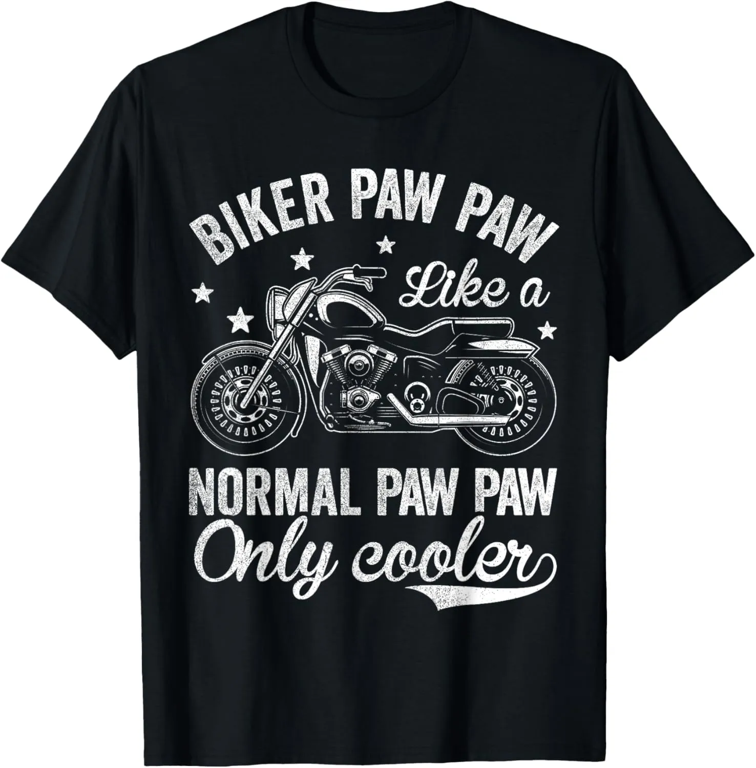 Vintage Motorcycle Shirts For Men, Bike Riders Biker Paw Paw T-Shirt