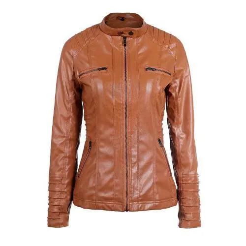 Wenkouban-Winter outfits Christmas Black Friday Detachable Hooded Leather Jacket