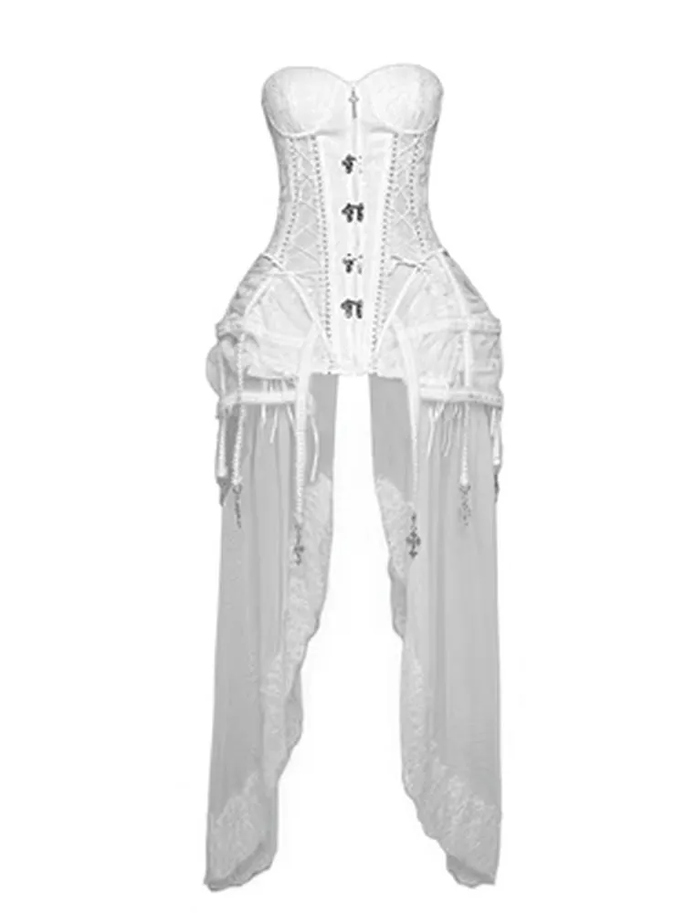 White Birdcage Corset   pants【s0000001813】
