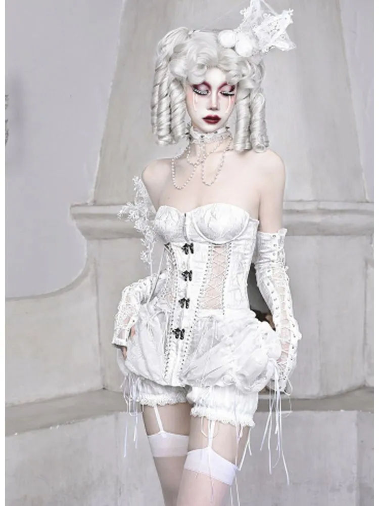 White Birdcage Corset   pants【s0000001813】