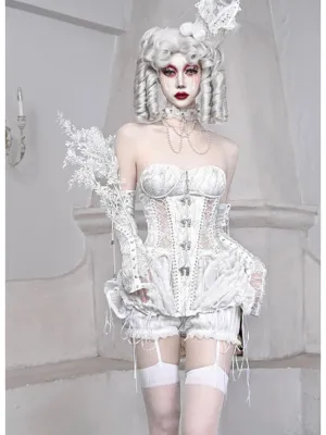 White Birdcage Corset   pants【s0000001813】
