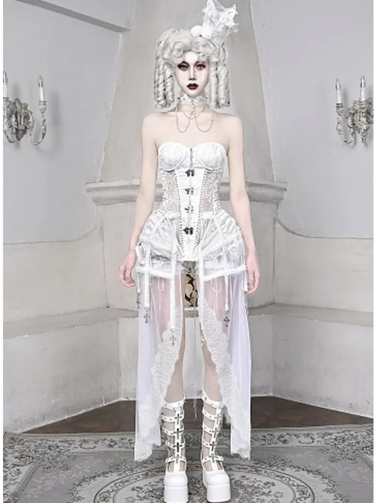 White Birdcage Corset   pants【s0000001813】