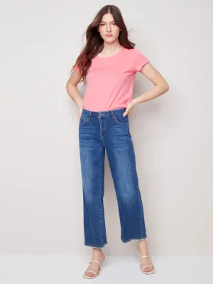 WIDE LEG CROP JEANS