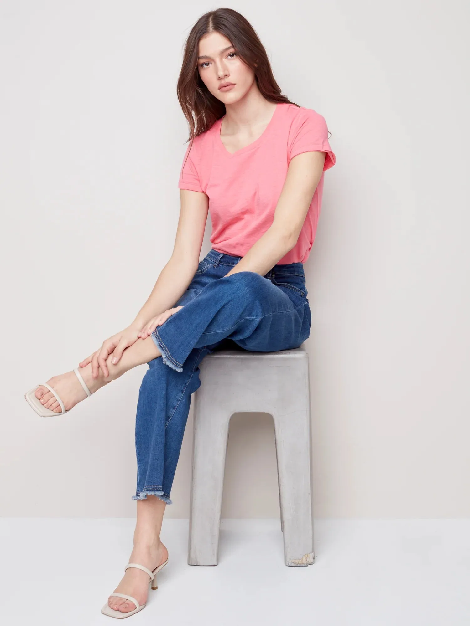 WIDE LEG CROP JEANS