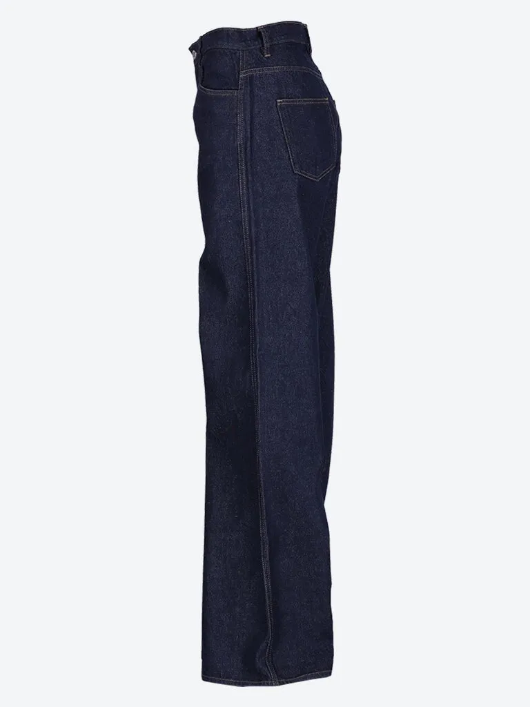 Wide leg denim jeans