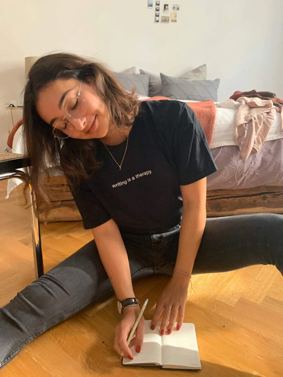 writing is a therapy. T-Shirt
